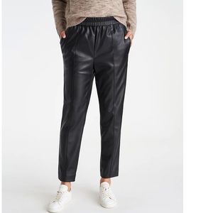 Ann Taylor pull on faux leather ankle pants